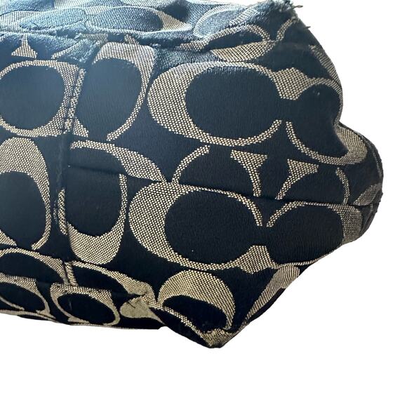 Coach | Black and Gray Ashley Signature Sateen Carryall Bag Mom Bag Travel - Picture 15 of 16